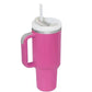 Arbaglobal 40 Oz Insulated Tumbler with Handle and Straw