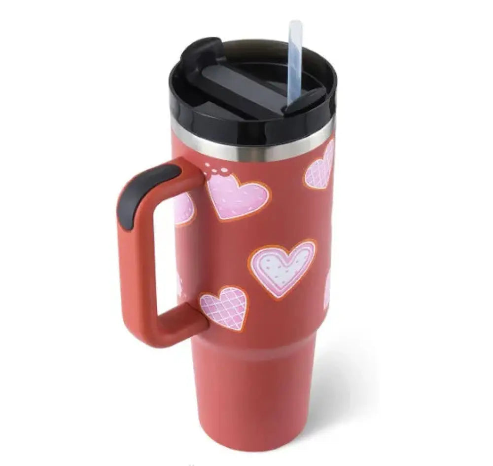 Arbaglobal 40 Oz Insulated Tumbler with Handle and Straw