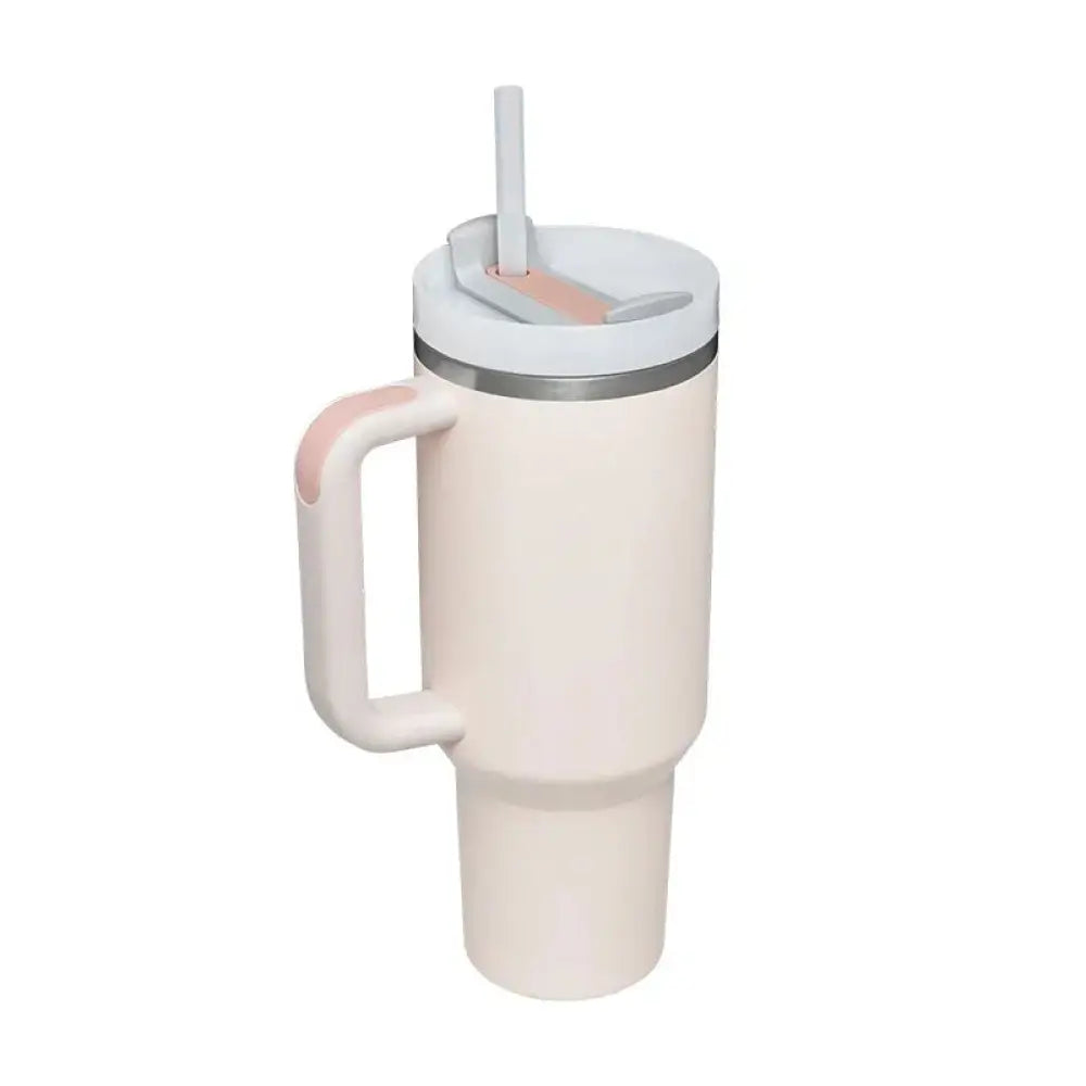 Arbaglobal 40 Oz Insulated Tumbler with Handle and Straw