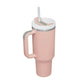 Arbaglobal 40 Oz Insulated Tumbler with Handle and Straw