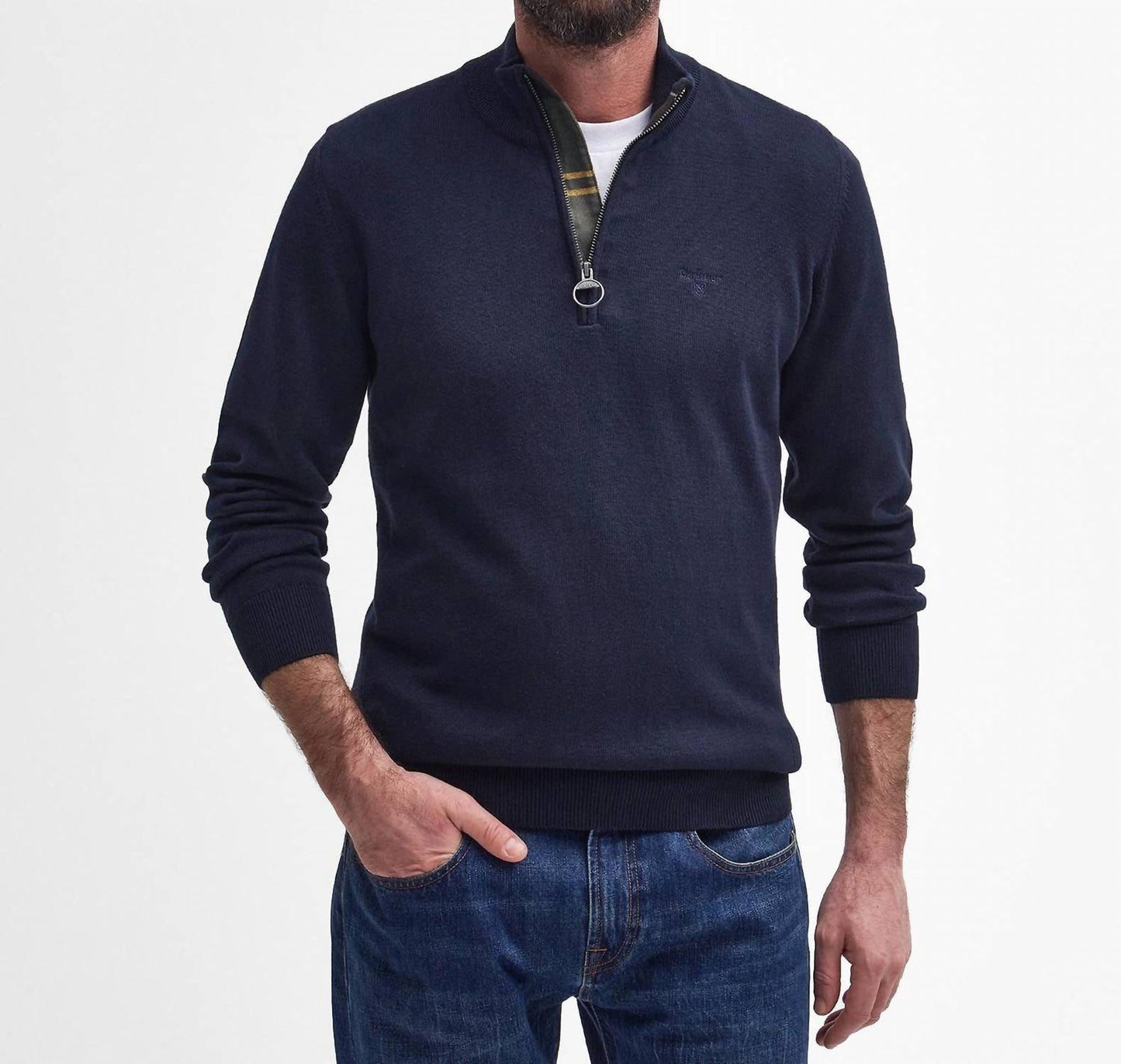 Barbour - Cotton Half Zip Sweater