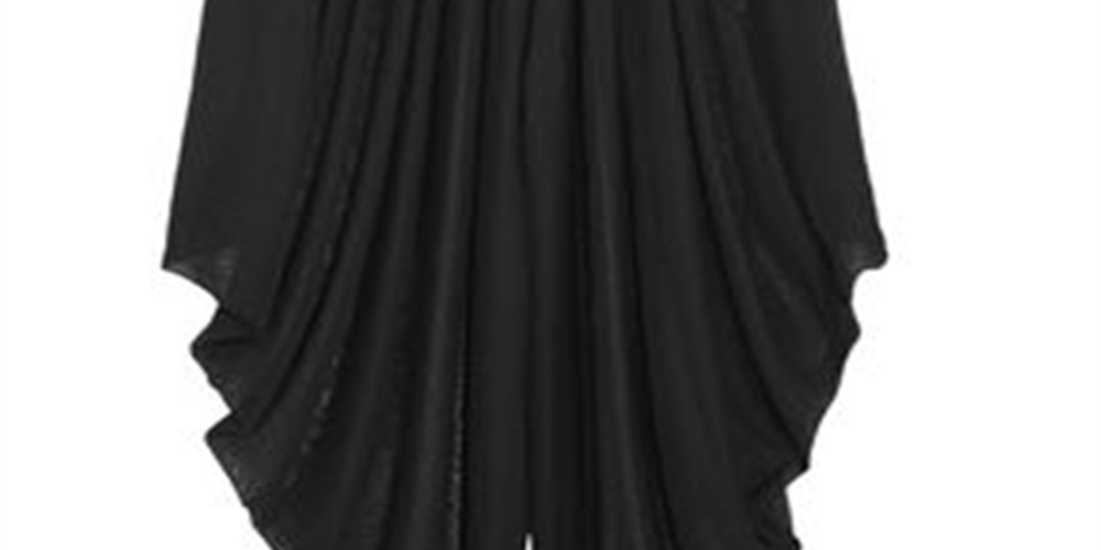 Calça feminina Balmain de malha drapeada com perna larga, preta, tamanho 38