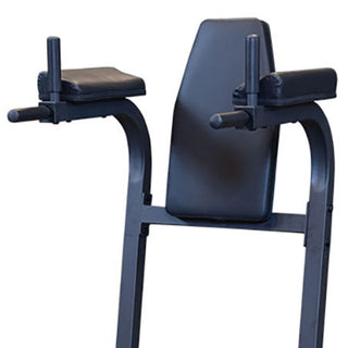 Estação de treino de exercícios de elevação e mergulho vertical de joelhos Body Solid Fitness, preta