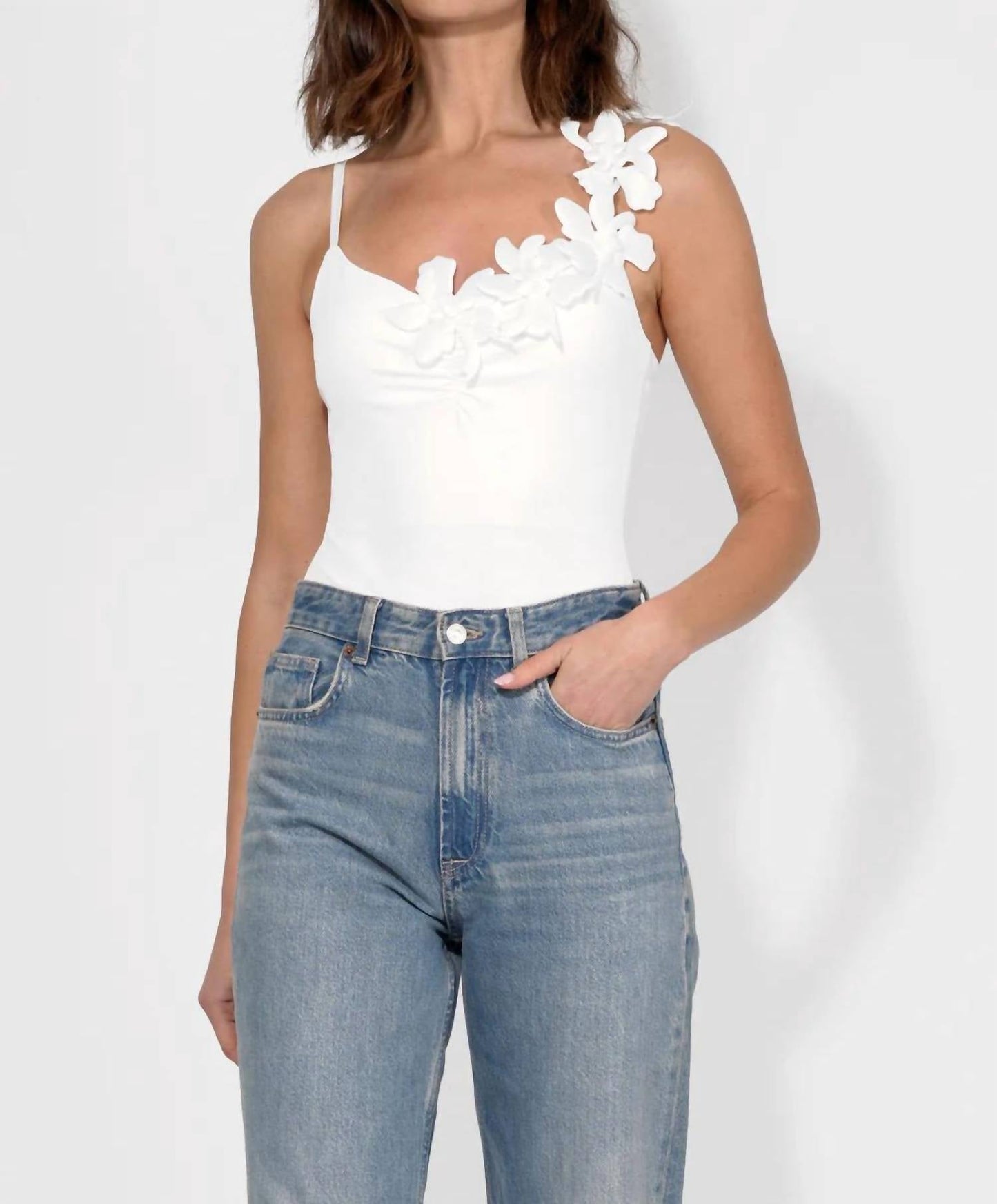 Adelyn Rae - Justine Floral Applique Bodysuit