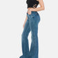 Judy Blue - Mid Rise Medium Wash Tummy Control Cut Hem Flare