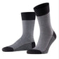 Meias Falke Sensitive Herringbone de lã mista, tamanho regular, pretas