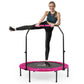 HolaHatha Mini Trampolim Fitness Dobrável de 48 Polegadas com Alça Ajustável, Rosa