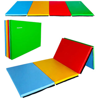 Tapete de ginástica dobrável BalanceFrom Fitness 120 x 48", multiuso (pacote com 2)