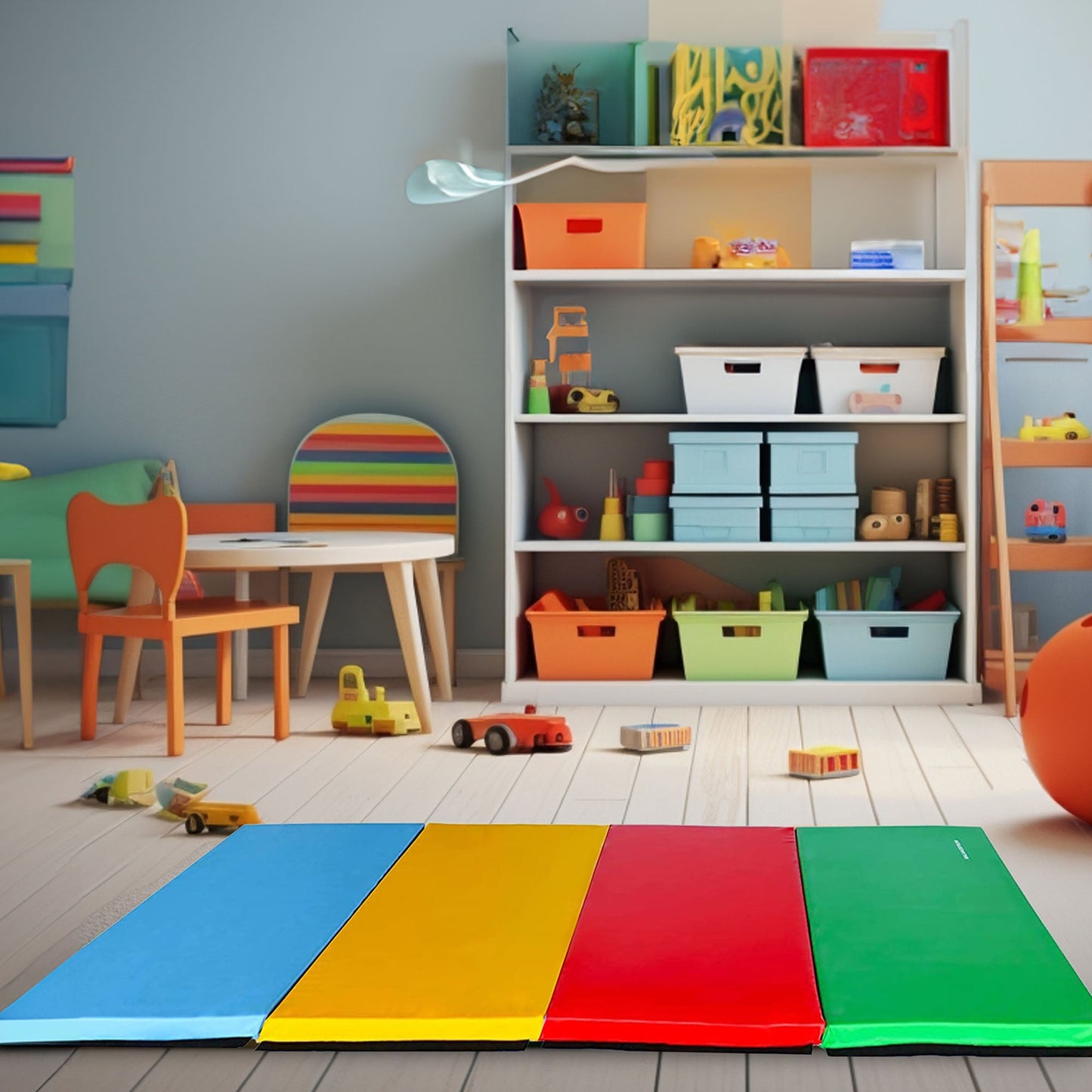 Tapete de ginástica dobrável BalanceFrom Fitness 120 x 48", multiuso (pacote com 2)