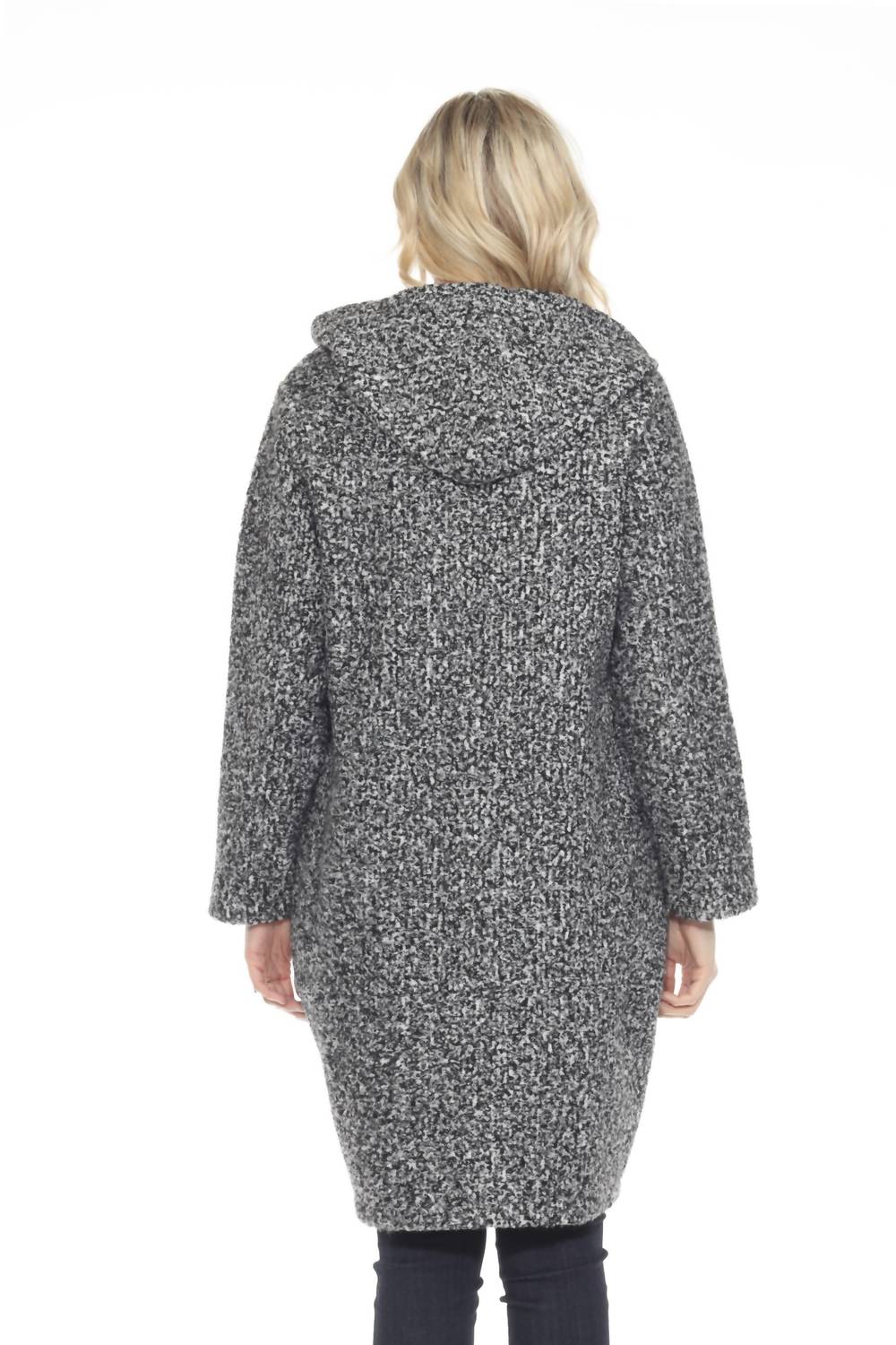 Joseph Ribkoff - Relaxed Hooded Bouclé Coat