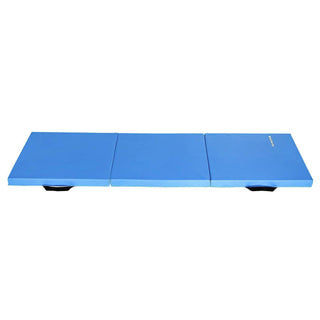 Tapete de exercícios dobrável BalanceFrom Fitness GoGym 6x2 pés com alças, azul (pacote com 2)