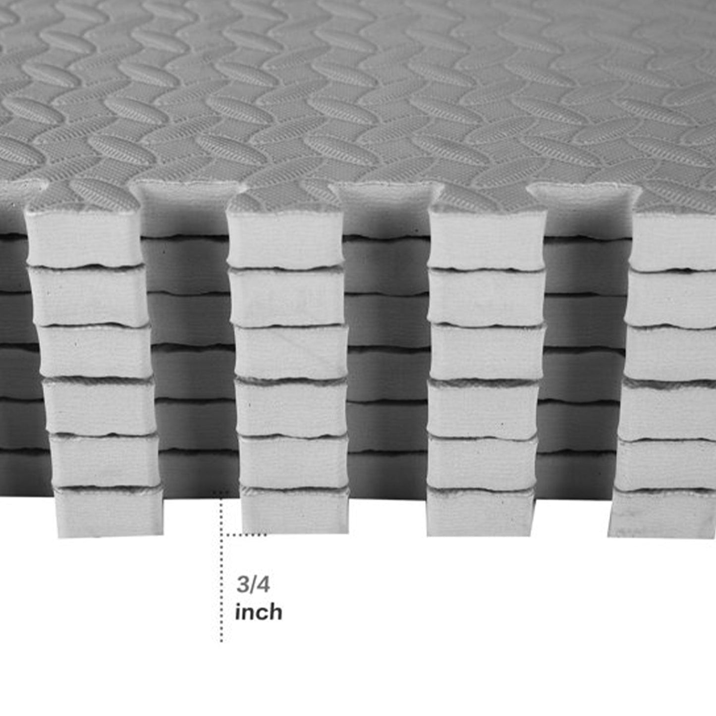 Tapete de exercícios de espuma intertravada BalanceFrom Fitness, 96 pés quadrados, cinza (pacote com 2)
