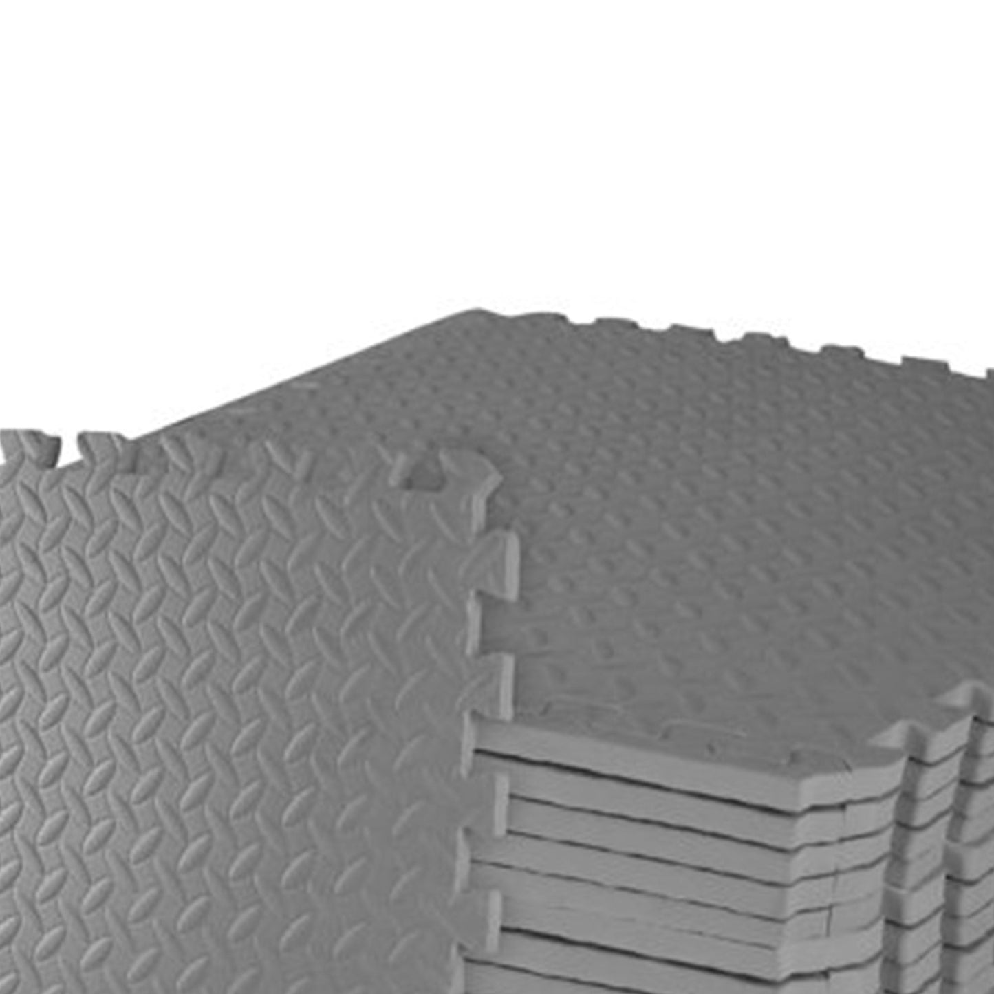 Tapete de exercícios de espuma intertravada BalanceFrom Fitness, 96 pés quadrados, cinza (pacote com 2)