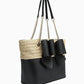 Like Dreams - Women's Daisy Bowtie Dual Straw Tote Bag