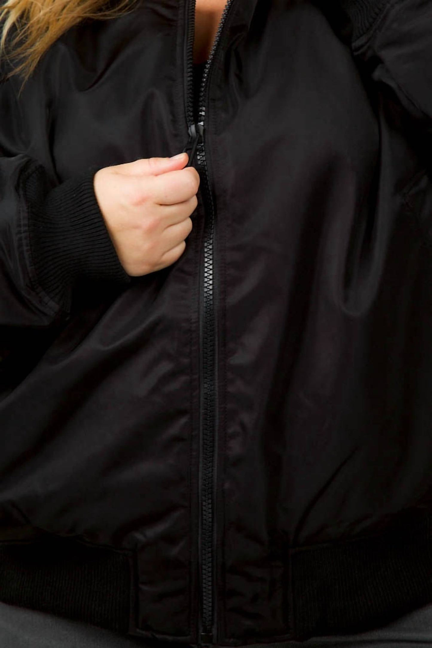 Good American - Satin Bomber Jacket - Plus