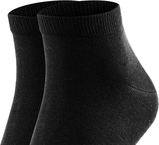 Meias Falke Happy Sneaker Masculinas - Pacote com 2 pretas, tamanho 9,5-12