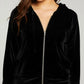 Chaser - Velvet Long Sleeve Zip Up Hoodie