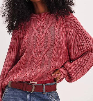 Free People - Suéter Frankie Cable Oversized