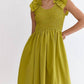 Entro - Sleeveless Smocked Midi Dress