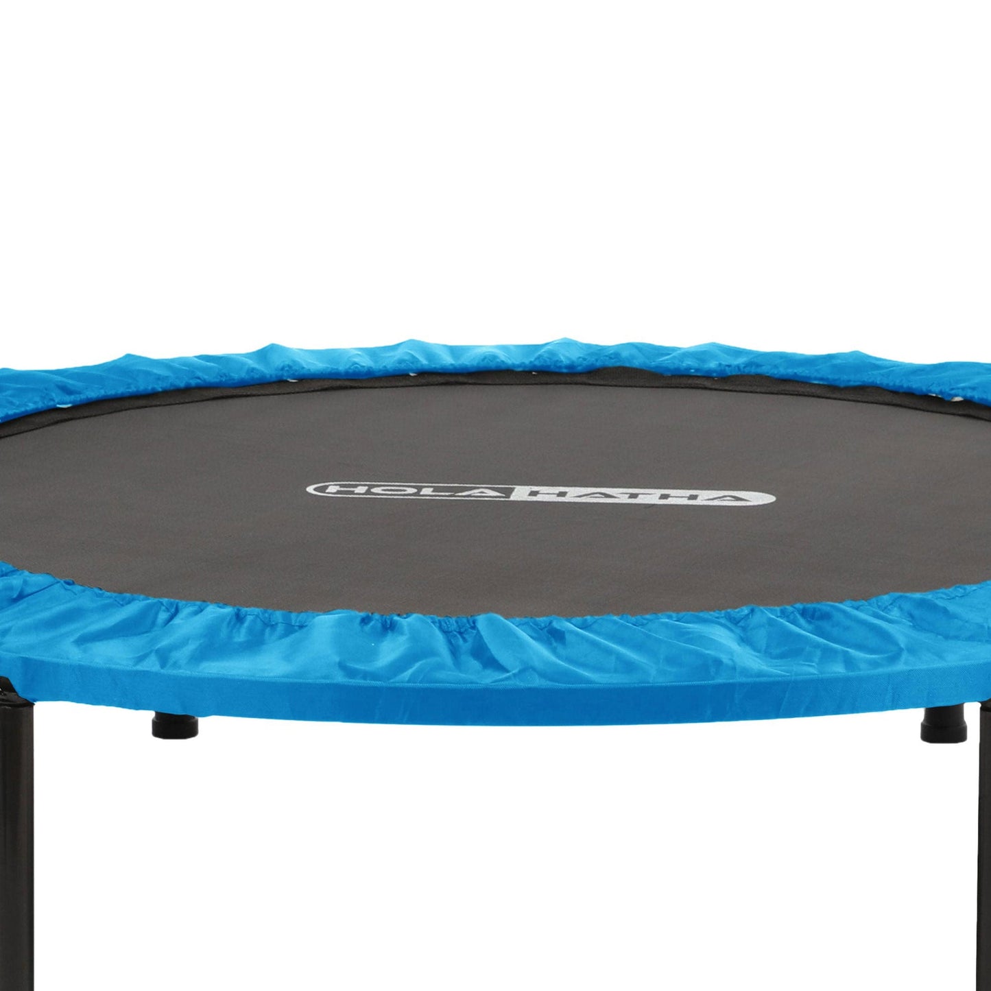 HolaHatha Mini Trampolim Fitness Rebounder de 40" com Alça Ajustável, Azul