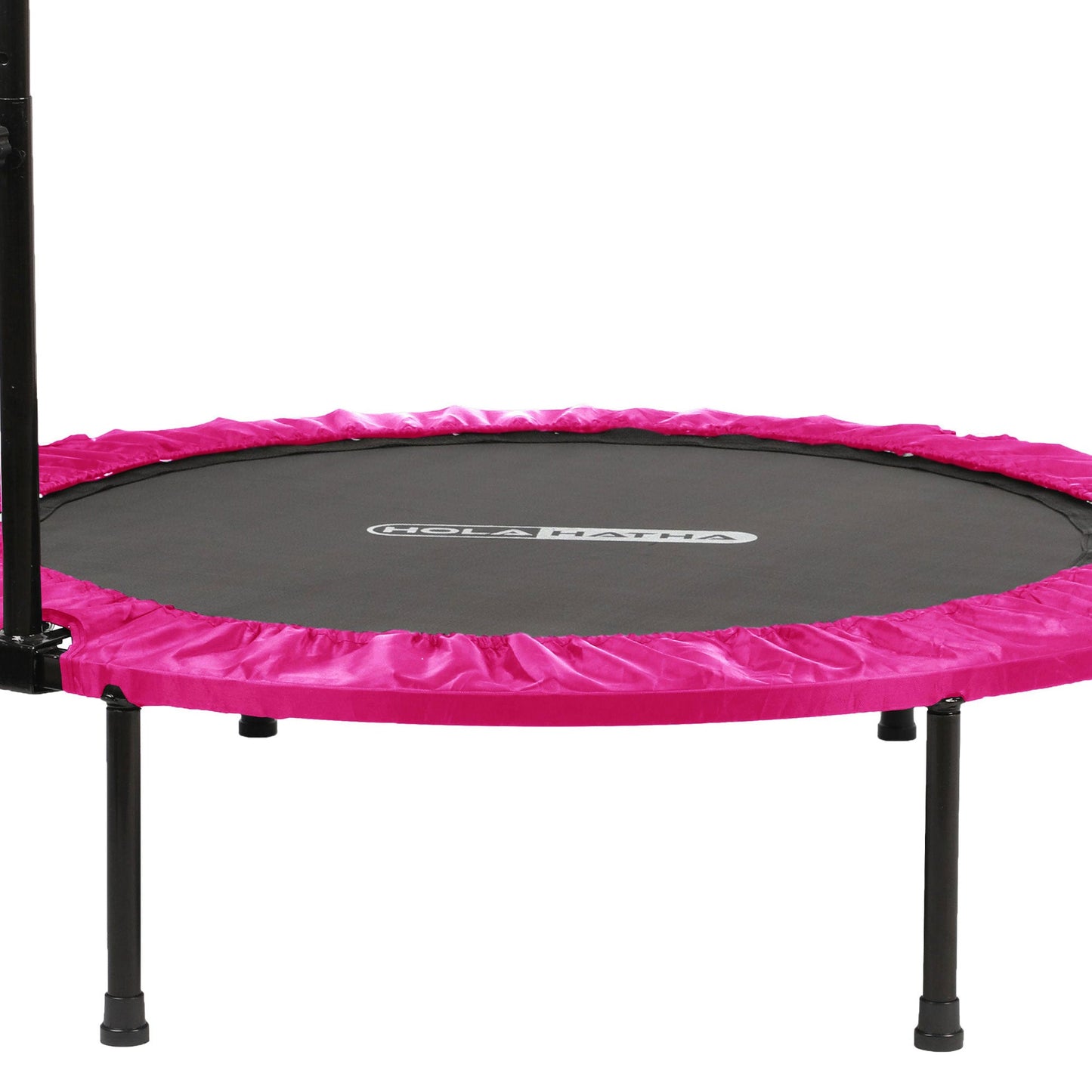 HolaHatha Mini Trampolim Fitness Rebounder de 40" com Alça Ajustável, Rosa
