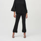 Joseph Ribkoff - Fringe Cuffs Mock Neck Boxy Top