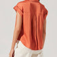 Astr - Callen Satin Button Up Top