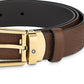 Cinto Montblanc Masculino com Fivela em Ferradura Marrom Tamanho Regular