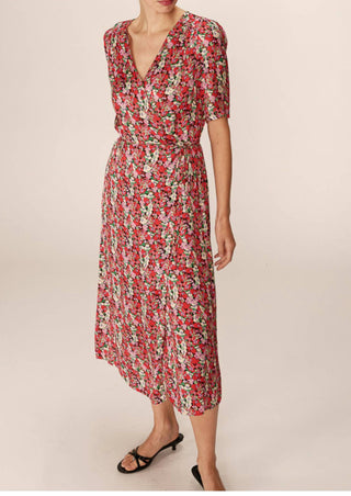 Grace &amp; Mila - Vestido midi com decote em V Perline