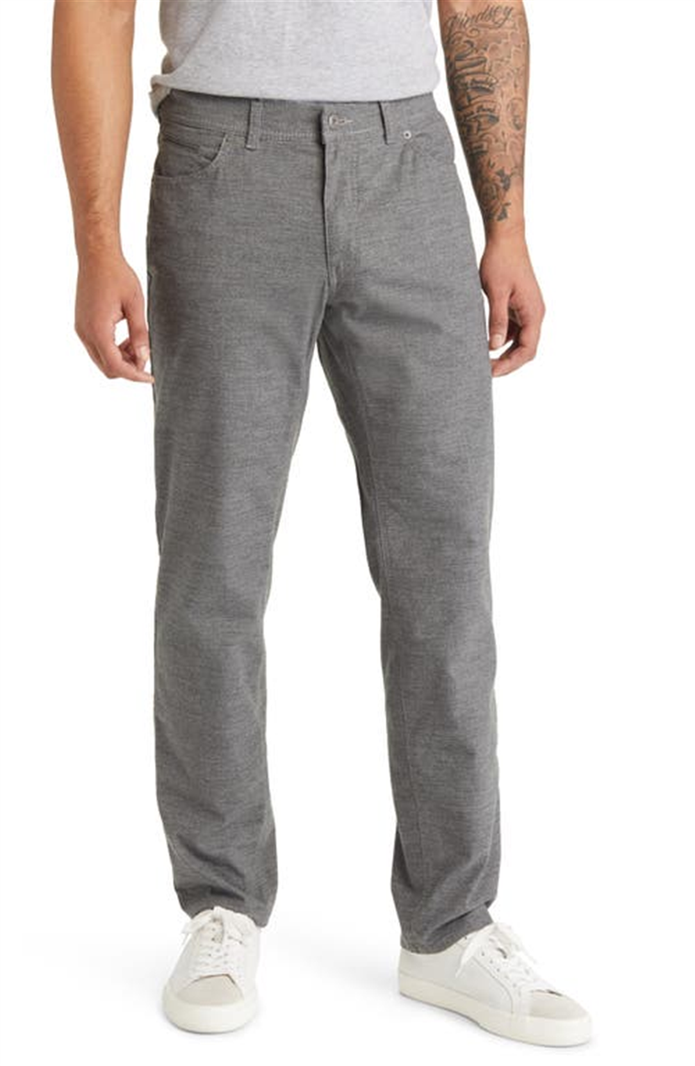 Calças Brax Cooper de algodão misto em grafite tamanho 33 x 32