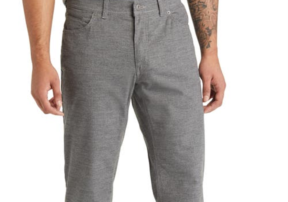 Calças Brax Cooper de algodão misto em grafite tamanho 33 x 32