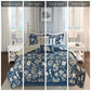 7 Piece Cotton Sateen Comforter Set Blue Cal King