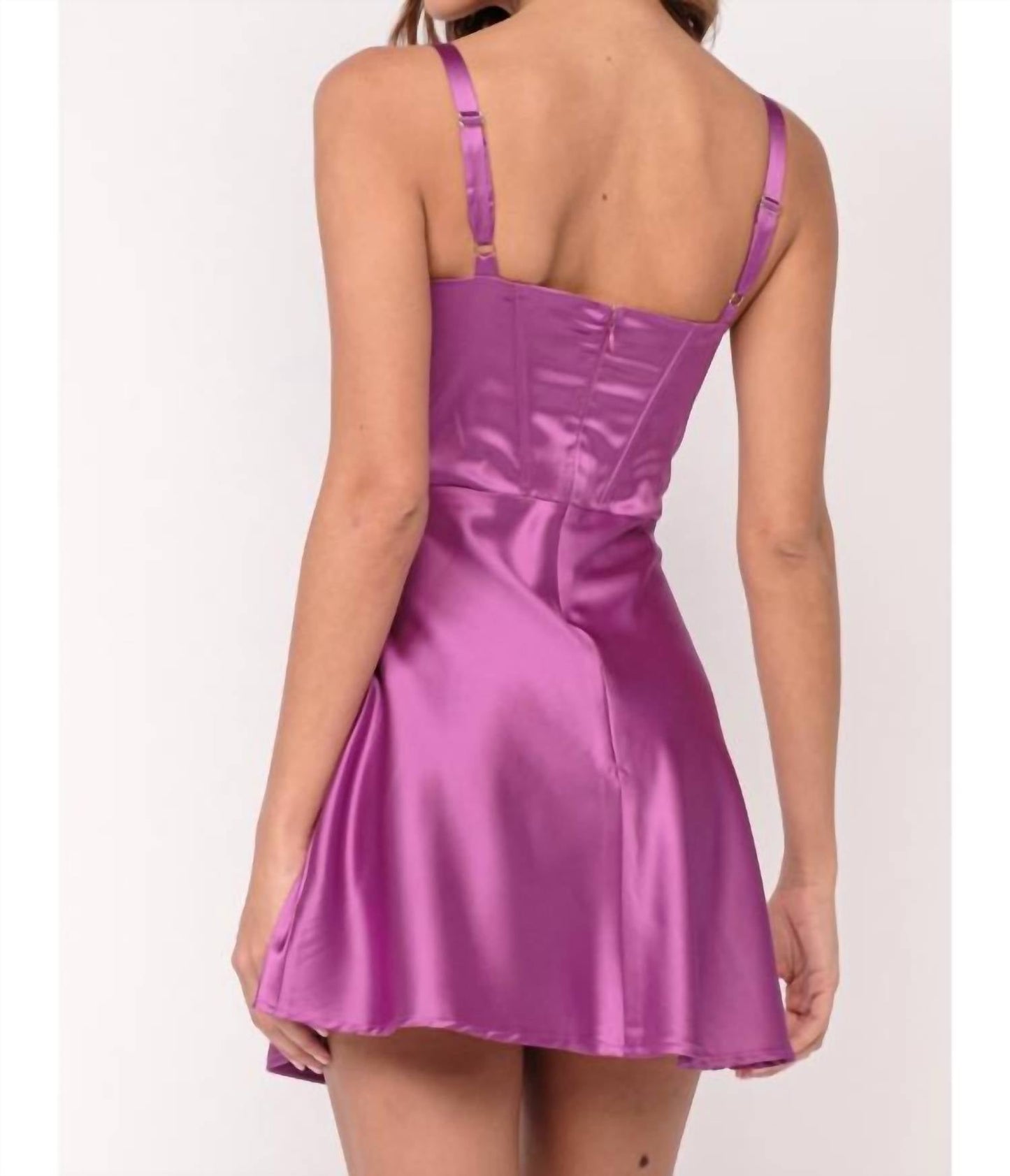 Cason Couture - The Reece Satin Mini Dress