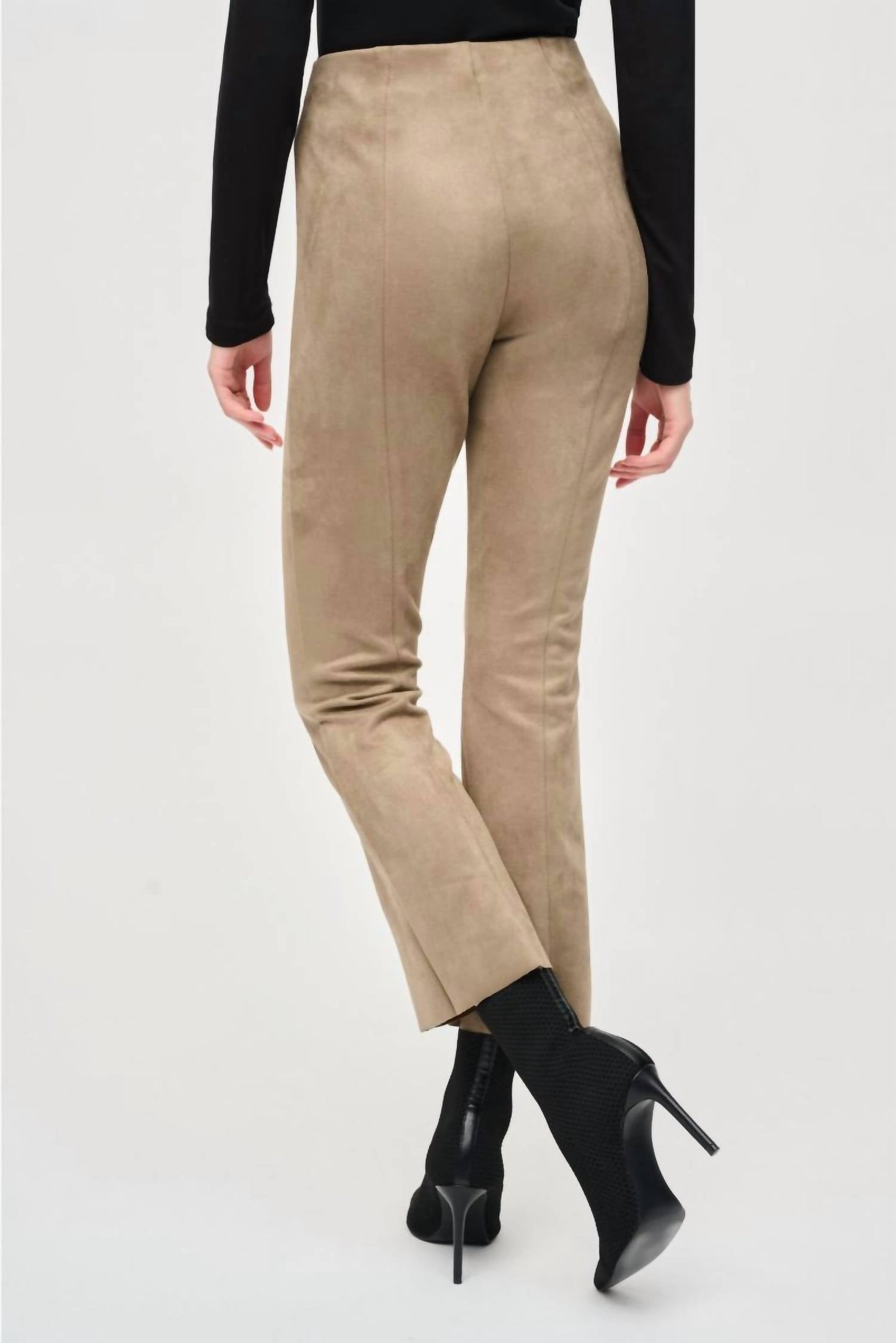 Joseph Ribkoff - Scuba Suede High Waist Slim Flared Pant