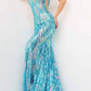 Jovani - Multicolored Sequin Sleeveless Dress
