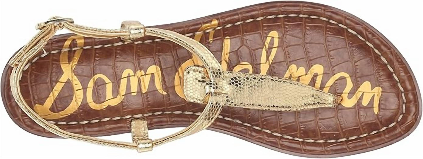 Sam Edelman - Women's Gigi Embossed Wide Flats Sandals