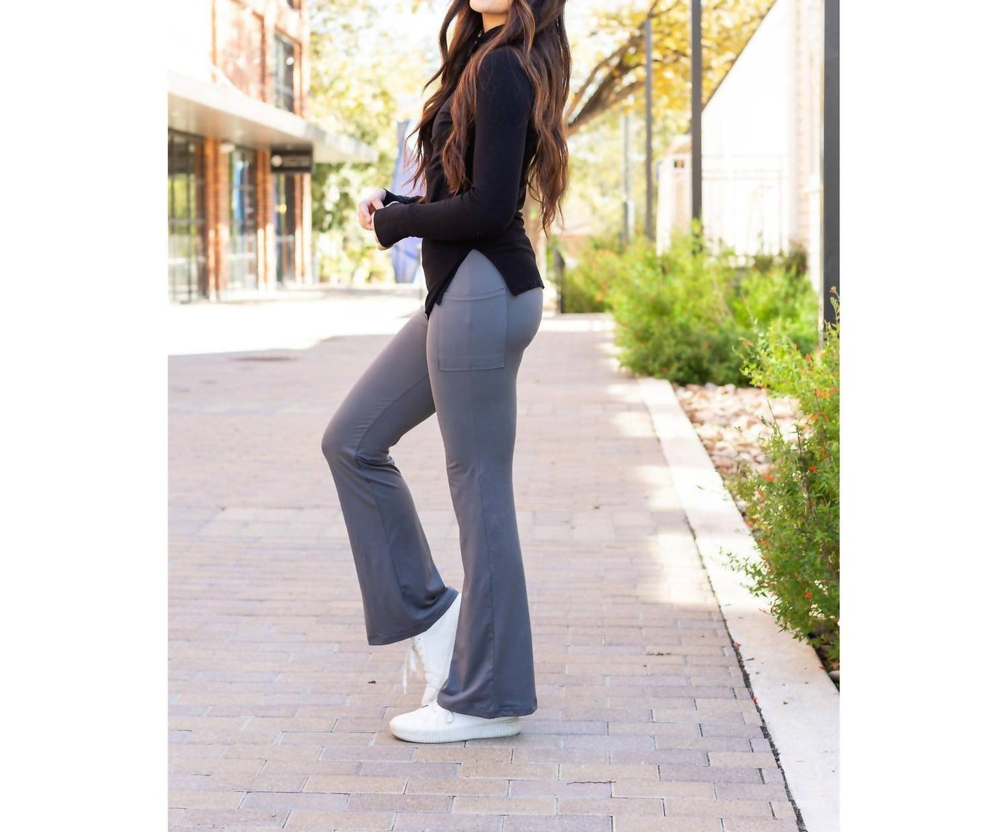 Julia Rose - Cassie Bootcut Leggings with Pockets