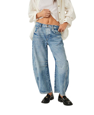 Free People - Calça Jeans Good Luck Mid Rise Barrel