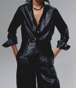 Lanhtropy - San Marino Metallic Linen Shirt