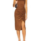 Steve Madden - Milo Faux Suede Dress With Front Slit