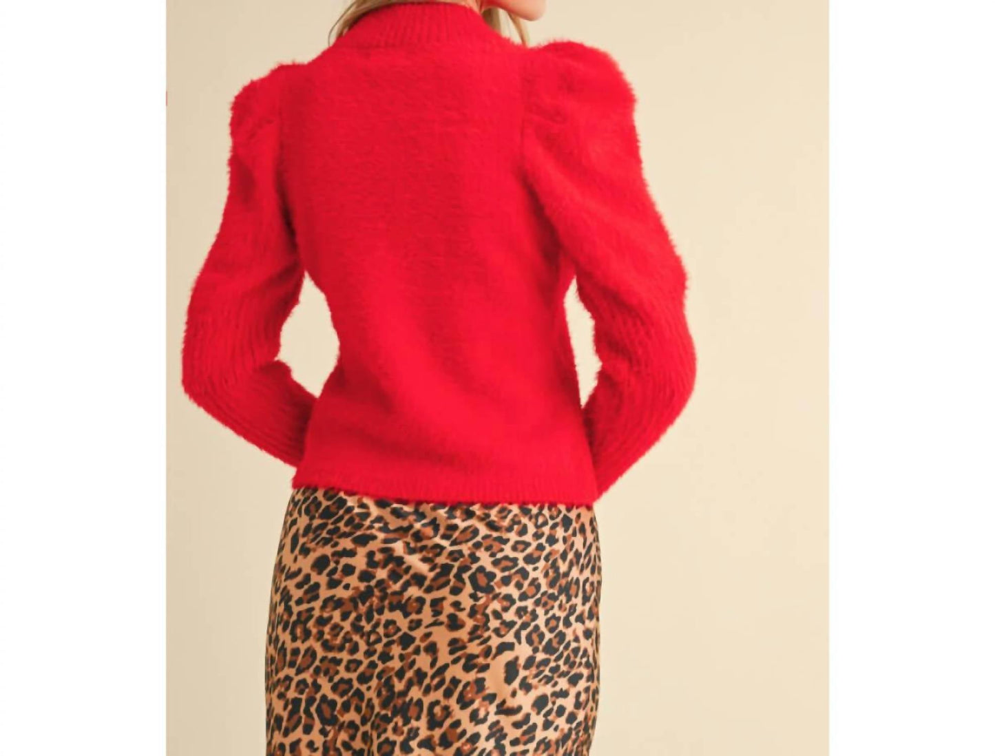 &Merci - Puff Sleeve Mohair Sweater