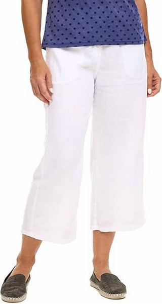 Corte solto - Calça de linho feminina Easy Crop