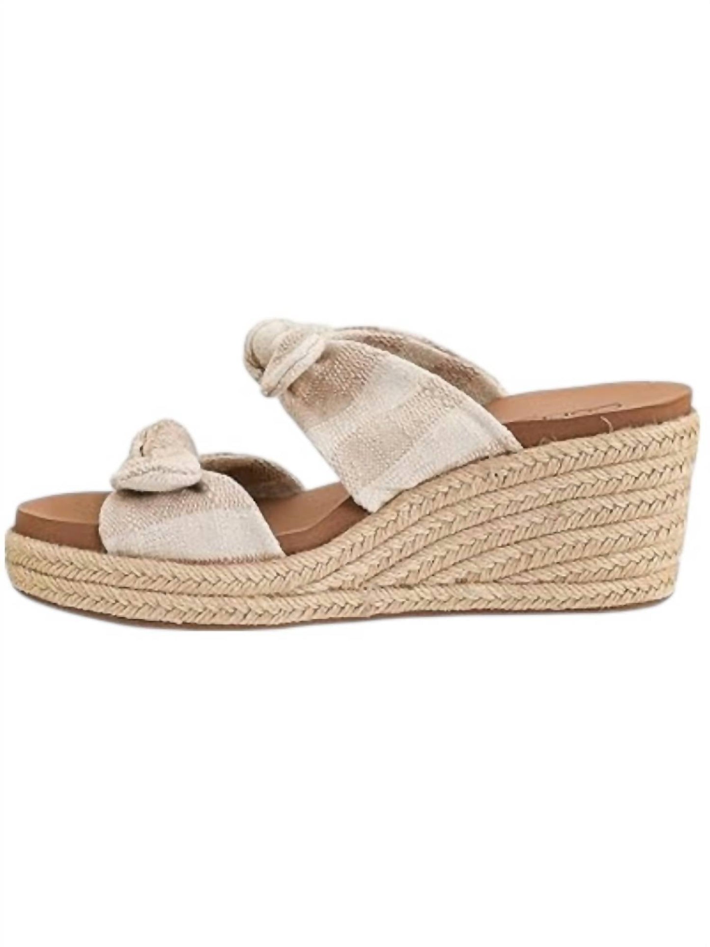 Corkys Footwear - Women's Tie The Knot Striped Wedge Sandals