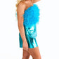 Buddylove - Fancy Strapless Feather Crop Top