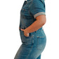 Judy Blue - Sylvia Short Sleeve Denim Jumpsuit - Plus