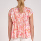 Elan - Floral Ruffle Blouse