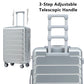3-Piece ABS Spinner Wheel Luggage Set with Combination Lock