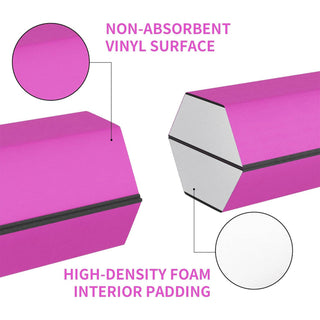 BalanceFrom Fitness All Purpose Mat with 8 Ft Balance Beam Gymnastic Set, Pink