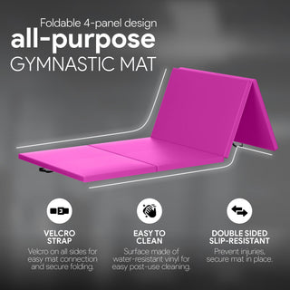 BalanceFrom Fitness All Purpose Mat with 8 Ft Balance Beam Gymnastic Set, Pink
