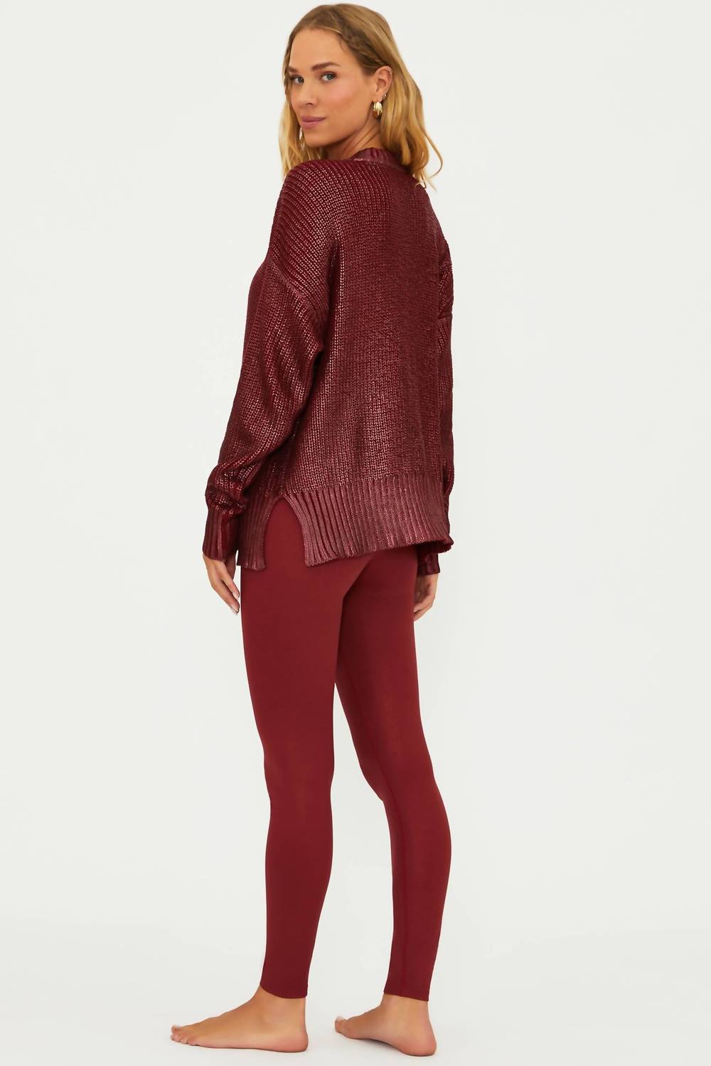 Beach Riot - Merlot Piper Shine Legging